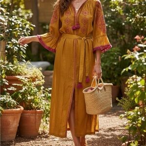 Foberini Mustard Maxi Dress one size